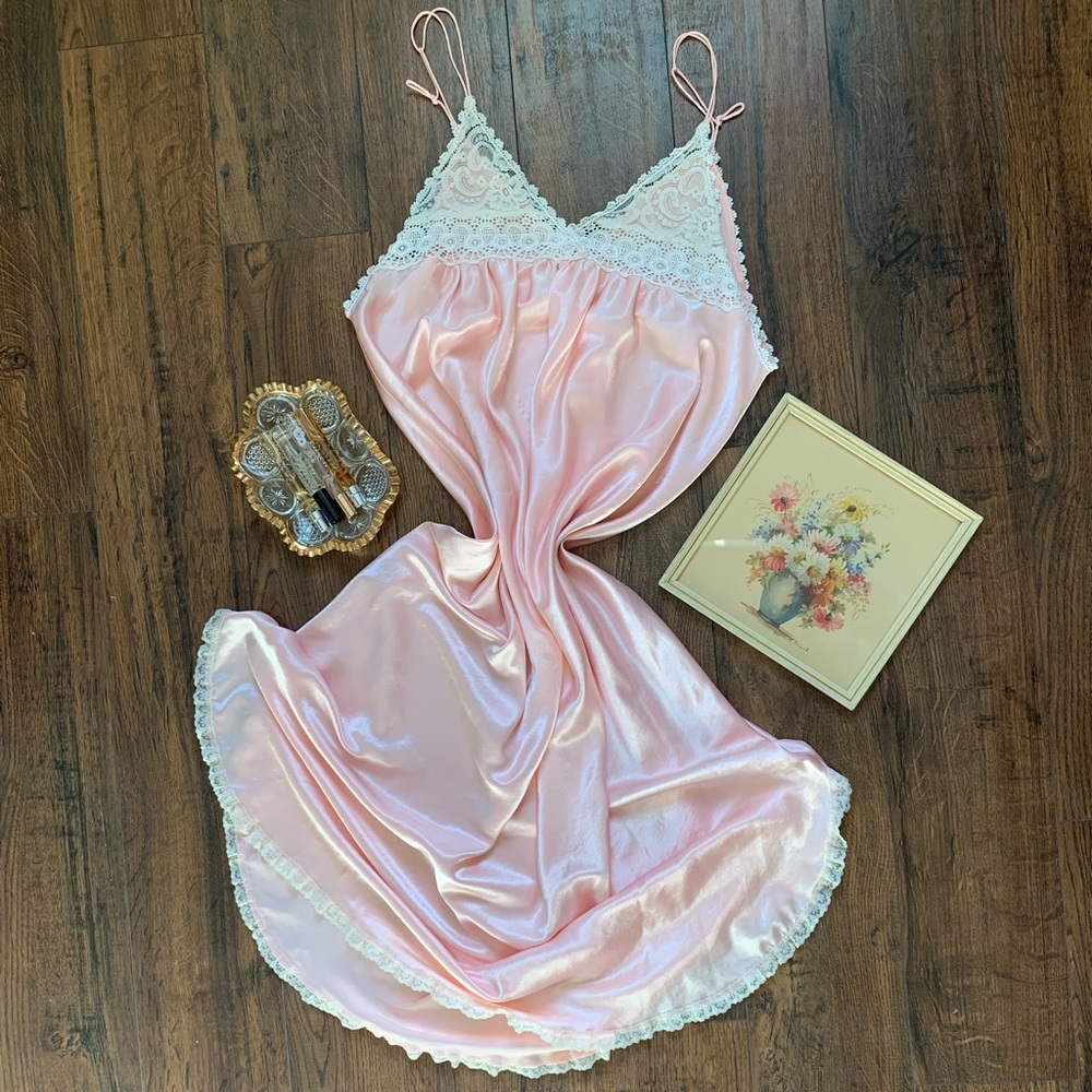 Womens long satin nightgown